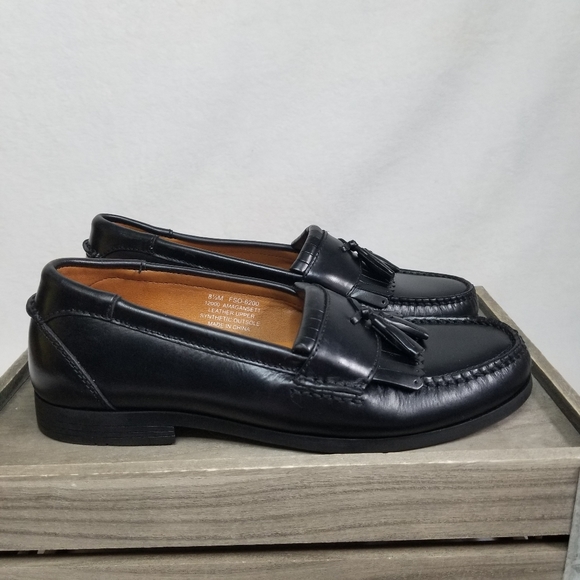French Shriners Handcrafted Fringe Tasseled Loafers Leather Slip On Dres… - Picture 4 of 12